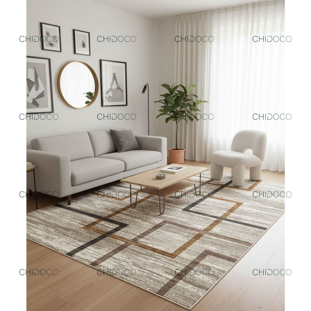  فرش کرمی مینیمال 