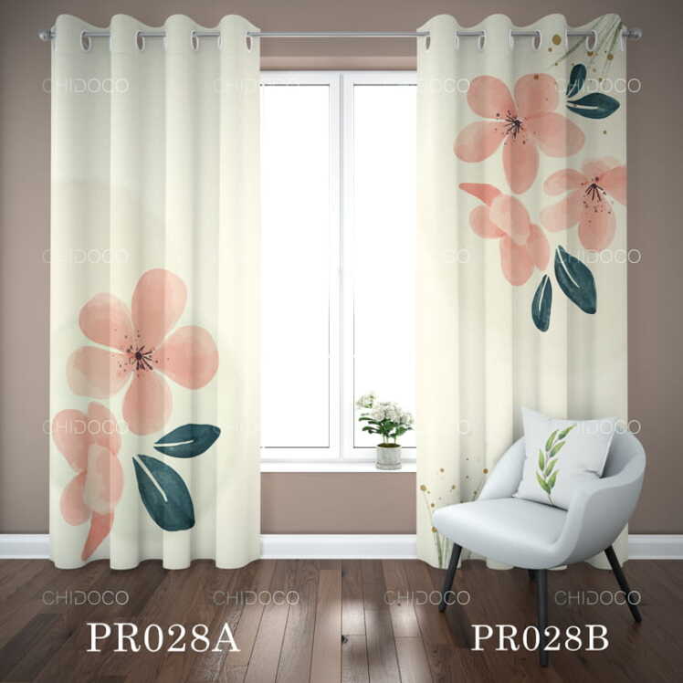 پرده اتاق کرمی