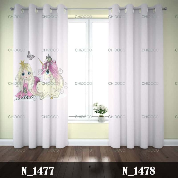 پرده آماده مخمل صورتی