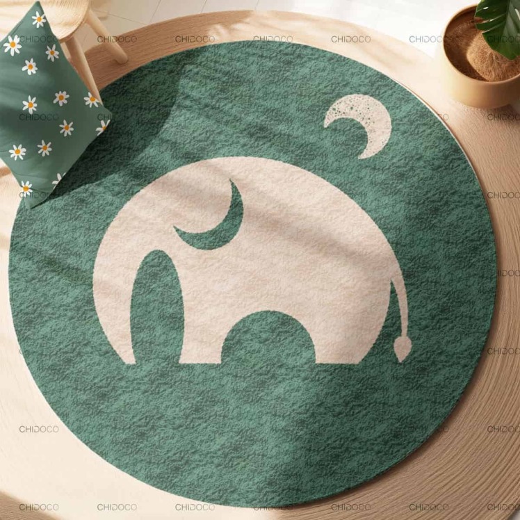 فرش گرد ماشینی