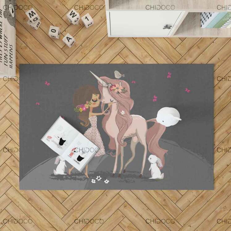 فرش کودک یونیکورن