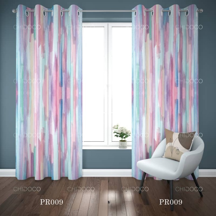 پرده مینیمال رنگی