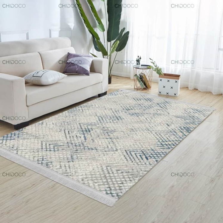 فرش مینیمال آبی